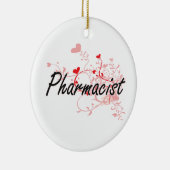Apotheker-künstlerischer Job-Entwurf mit Herzen Keramikornament (Rechts)