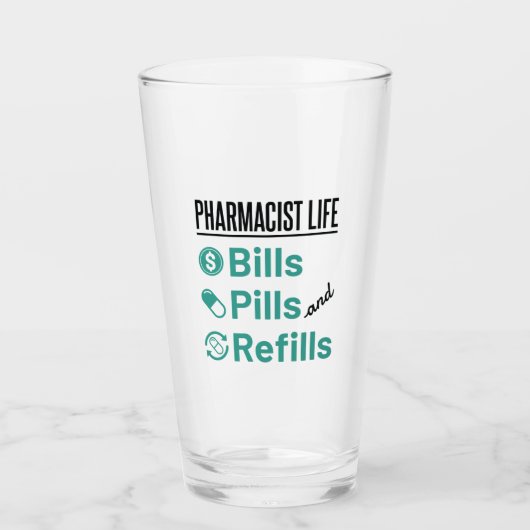 Apotheker Life Bills Pillen und Nachfüllungen Glas (Vorderseite)