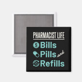 Apotheker Life Bills Pillen und Nachfüllungen Magnet (Vorderseite/Rückseite)