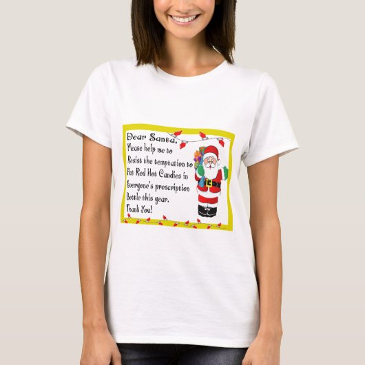 Apotheker-lustiges Weihnachtsthemenorientierte T-Shirt (Vorderseite)