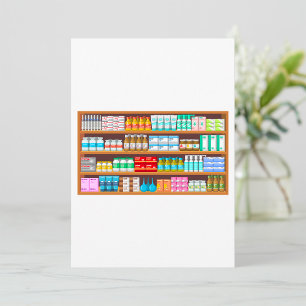 Apotheker Medizinflaschen und Zubehör Apotheke Einladung