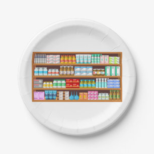 Apotheker Medizinflaschen und Zubehör Apotheke Pappteller
