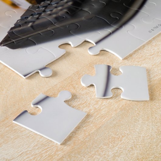 Apotheker mit Pillenflaschen am Computer Puzzle (Seite)