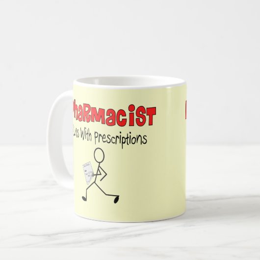 Apotheker mit Präzisionsgeschenken Kaffeetasse (Vorderseite Links)