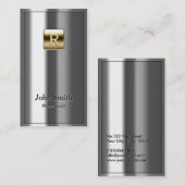 Apotheker-Monogramm-Goldlogo metallisch Visitenkarte (Vorne/Hinten)