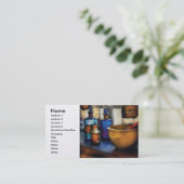 Apotheker - Mörser und Stampfe Visitenkarte (Stehend Vorderseite)