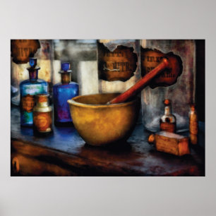 Apotheker Mortar und Pestle Poster