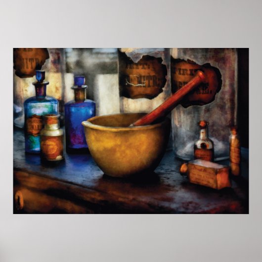 Apotheker Mortar und Pestle Poster (Vorne)