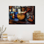 Apotheker Mortar und Pestle Poster (Küche)