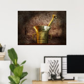 Apotheker - Mortarium und Pistillum Poster (Heimbüro)