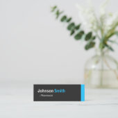 Apotheker - Personal Aqua Blue Mini Visitenkarte (Stehend Vorderseite)