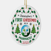 Apotheker Personalisiert Keramik Ornament (Rechts)