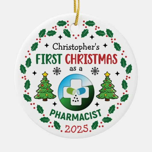Apotheker Personalisiert Keramik Ornament (Vorne)