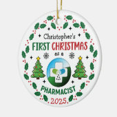 Apotheker Personalisiert Keramik Ornament (Links)