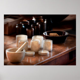 Apotheker - Pestle und Tassen Poster
