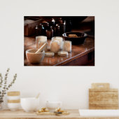 Apotheker - Pestle und Tassen Poster (Küche)