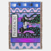 Apotheker-PharmD gesponnene umfassende Katzen Decke (Vorderseite Vertikal)