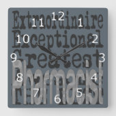 Apotheker Quadratische Wanduhr (Vorderseite)