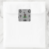 Apotheker Quadratischer Aufkleber (Tasche)