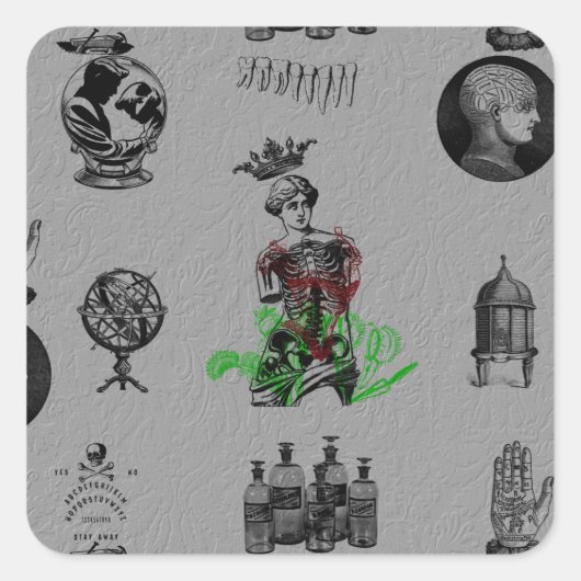 Apotheker Quadratischer Aufkleber (Vorderseite)