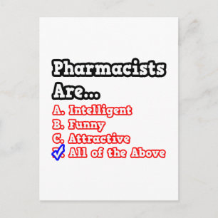Apotheker Quiz...Joke Postkarte