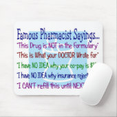 Apotheker-Redewendungen mousepad (Mit Mouse)