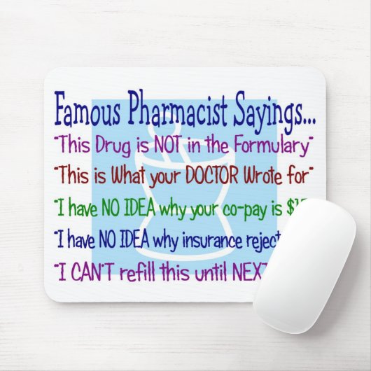 Apotheker-Redewendungen mousepad (Mit Mouse)