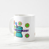 "Apotheker-" Retro Blumen-T - Shirts u. Geschenke Kaffeetasse (Vorderseite Links)