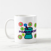 "Apotheker-" Retro Blumen-T - Shirts u. Geschenke Kaffeetasse (Links)