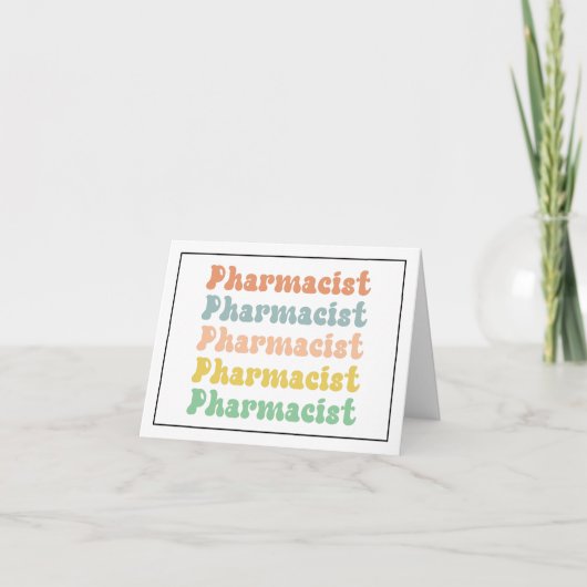 Apotheker Retro Groovy Pharmacy Karte (Vorderseite)