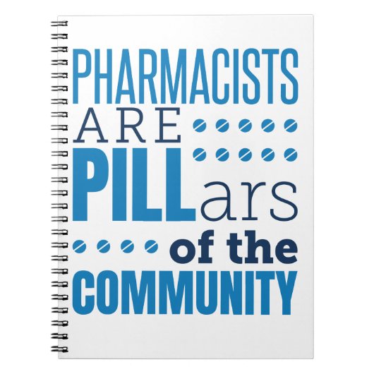 Apotheker sind Pillars Funny Pharmacist Pharmacy Notizblock (Vorderseite)