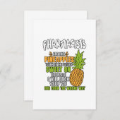 Apotheker sind wie Ananas. Dankeskarte (Vorne/Hinten)