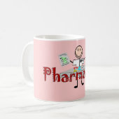 Apotheker-Stock-Person--Geschenke Kaffeetasse (Vorderseite Links)