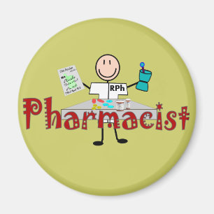 Apotheker-Stock-Person--Geschenke Magnet
