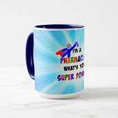 Apotheker Superhero Custom Design Tasse (Vorderseite Links)