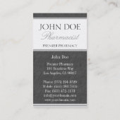 Apotheker-Verordnung, die Apotheke zusammensetzt Visitenkarte (Rückseite)