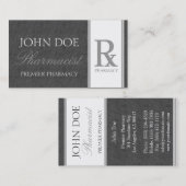 Apotheker-Verordnungs-Apotheken-dunkelgrauer Visitenkarte (Vorne/Hinten)