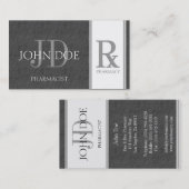 Apotheker/Verordnungs-Apotheken-dunkelgrauer Visitenkarte (Vorne/Hinten)