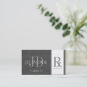 Apotheker/Verordnungs-Apotheken-dunkelgrauer Visitenkarte (Stehend Vorderseite)