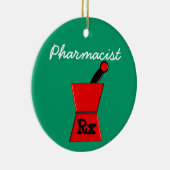 Apotheker-Verordnungs-Weihnachtsverzierung Keramikornament (Rechts)