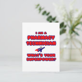 Apotheker .. Was ist deine Supermacht? Postkarte (Stehend Vorderseite)