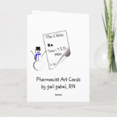 Apotheker Weihnachtskarten Feiertagskarte (Rückseite)