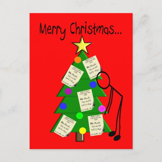 Apotheker Weihnachtskarten Feiertagspostkarte (Vorderseite)