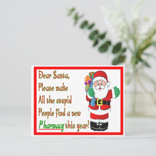 Apotheker Weihnachtskarten & Geschenke Feiertagspostkarte (Stehend Vorderseite)
