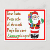 Apotheker Weihnachtskarten & Geschenke Feiertagspostkarte (Vorderseite)