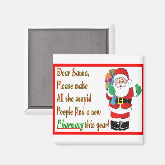 Apotheker Weihnachtskarten & Geschenke Magnet (Vorderseite/Rückseite)