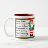 Apotheker-Weihnachtsthemenorientierte Geschenke Zweifarbige Tasse (Links)