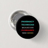 Apotheker, weil sogar Apotheker Button (Vorne & Hinten)