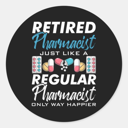 Apotheker wie eine regelmäßige Apotheke Runder Aufkleber (Vorderseite)