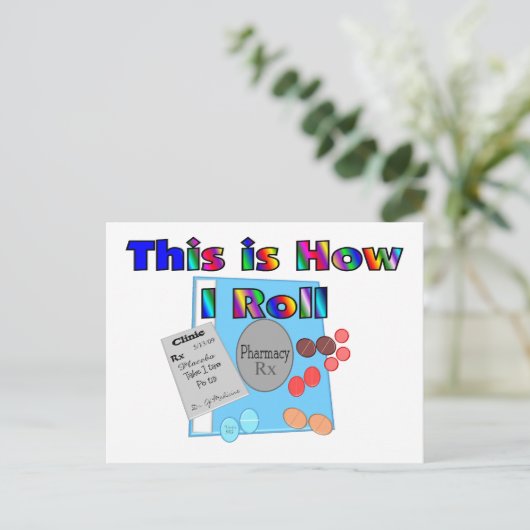 Apotheker WIE ICH ROLL Unique Graphics Postkarte (Stehend Vorderseite)